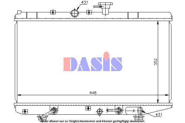 AKS DASIS Радиатор, охлаждение двигателя 510002N